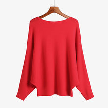 Load image into Gallery viewer, BHflutter Sweater Women Slash Neck Knitted Winter Sweaters Tops Female Batwing Cashmere Casual Pullovers Jumper Pull Femme 2019