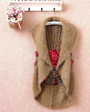 Load image into Gallery viewer, Hot sale New Fashion High Quality Autumn Winter women's crochet cape vest sweater outerwear casual cardigan women sweater 1210