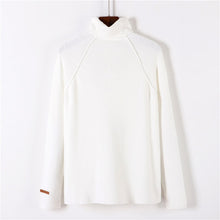 Load image into Gallery viewer, High Quality Turtleneck Sweater Women Pullover Autumn Winter Solid Knitted Sweater Casual Female White Oversized Sweater