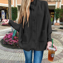 Load image into Gallery viewer, Plus Size Autumn Winter Women Pink Cardigan Sweaters Casual Loose Single Breasted Batwing Sleeve Knitted Oversized Sweater Coats