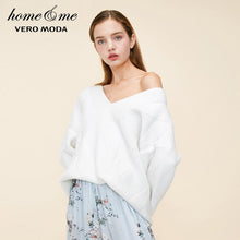 Load image into Gallery viewer, Vero Moda New Arrivals Women's V-neck Drop-shoulder Sleeves Loose Fit Homewear Knit Sweater | 318413507