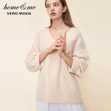 Load image into Gallery viewer, Vero Moda New Arrivals Women's V-neck Drop-shoulder Sleeves Loose Fit Homewear Knit Sweater | 318413507