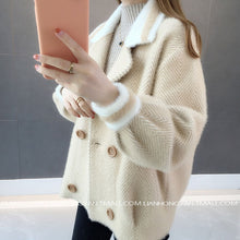 Load image into Gallery viewer, Autumn 2019 the new imitated mink wool coat more female brief paragraph small autumn winter sweater cardigan LD001