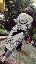 Load image into Gallery viewer, Autumn winter Loose bat sleeve sweater long cardigans Knitwear coat Beauty avatar Pattern Thick female long sleeve Sweater 2018