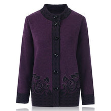 Load image into Gallery viewer, Middle-aged old women knitwear cardigan autumn winter loose big size warm sweater single-breasted female knit Casual clothes 7XL