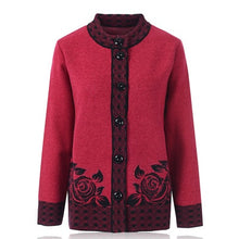 Load image into Gallery viewer, Middle-aged old women knitwear cardigan autumn winter loose big size warm sweater single-breasted female knit Casual clothes 7XL