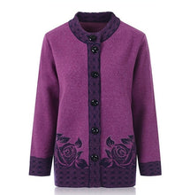 Load image into Gallery viewer, Middle-aged old women knitwear cardigan autumn winter loose big size warm sweater single-breasted female knit Casual clothes 7XL