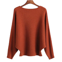 Load image into Gallery viewer, BHflutter Sweater Women Slash Neck Knitted Winter Sweaters Tops Female Batwing Cashmere Casual Pullovers Jumper Pull Femme 2019