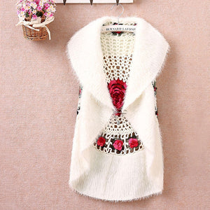 Hot sale New Fashion High Quality Autumn Winter women's crochet cape vest sweater outerwear  casual cardigan women sweater 1210