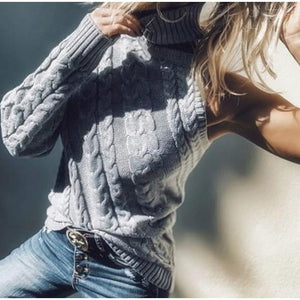 Sexy One Shoulder Twist Knitted Sweater Women  Long Sleeve Turtleneck Sweaters Autumn 2019 White Vintage Pullover