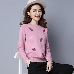 Free Shipping New Fashion 2019 Autumn Winter for womens Cashmere  sweaters Thick loose Warm Knitted Sweet Pullovers sweaters